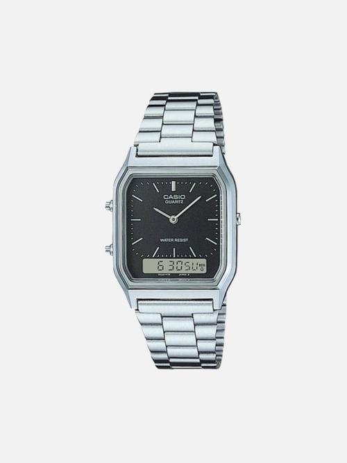Casio AQ-230A-1DM Unisex  Analog-Digital Stainless Steel Watch