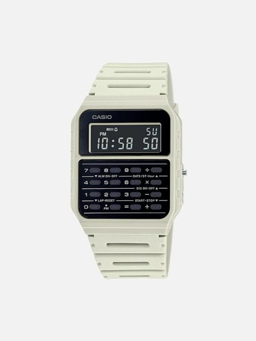 Casio CA53WF-8B Databank Resin White Band Watch