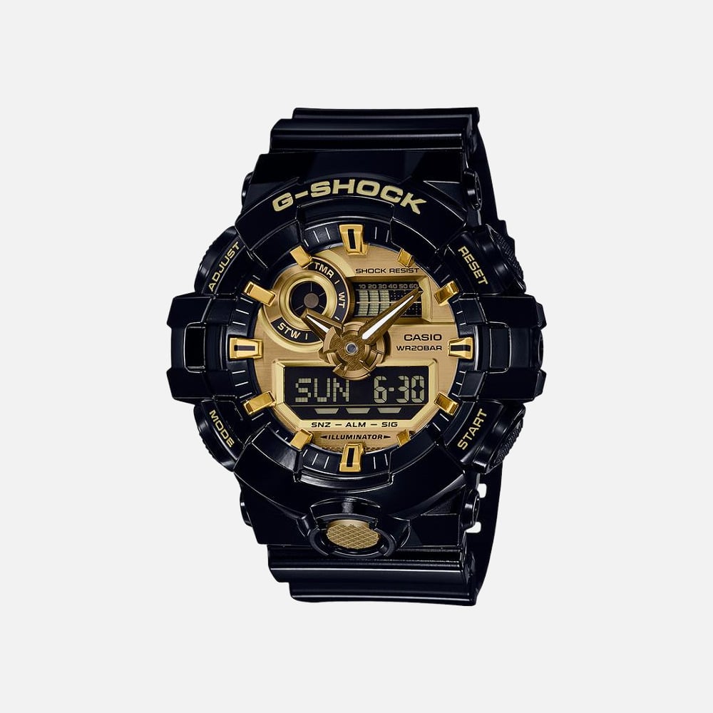 G-Shock GA710GB-1A Gold Dial Rubber Band Watch