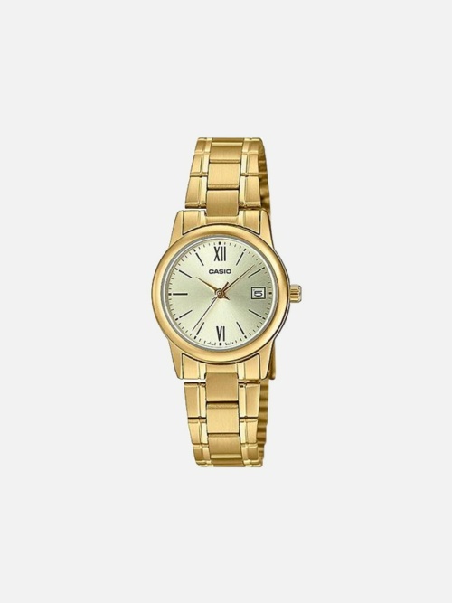 Casio LTP-V002G-9B3 Women’s Gold Tone Stainless Steel Gold Dial Dress Analog Watch