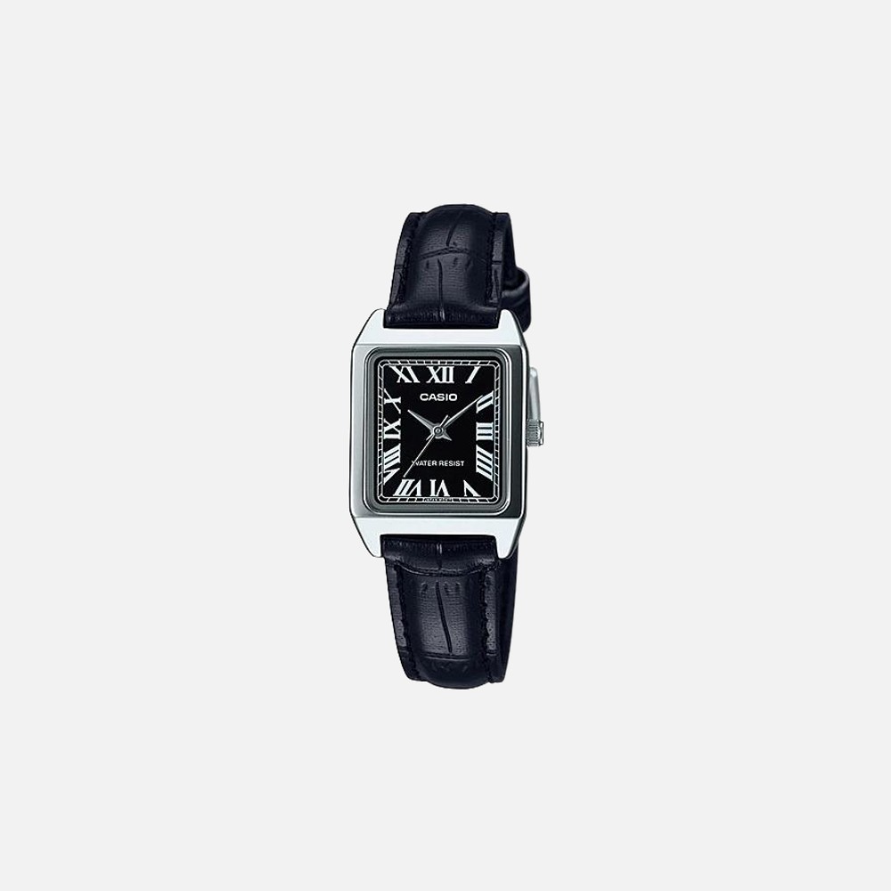 Casio LTP-V007L-1B Analog Black Leather Watch