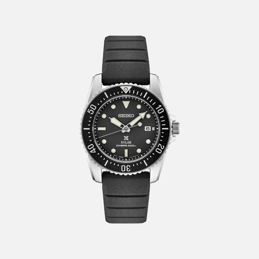 Seiko Prospex Black Solar Diver Watch SNE573