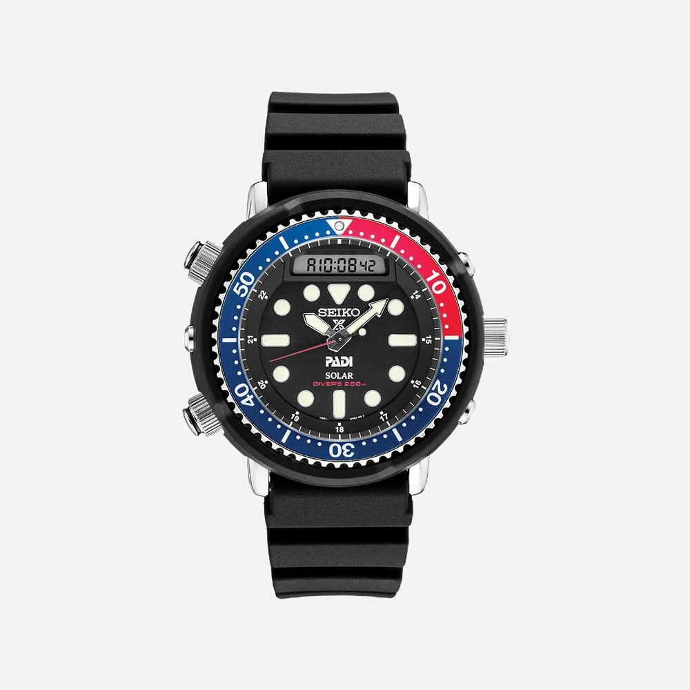 Seiko SNJ027 Prospex Black Solar Diver Watch