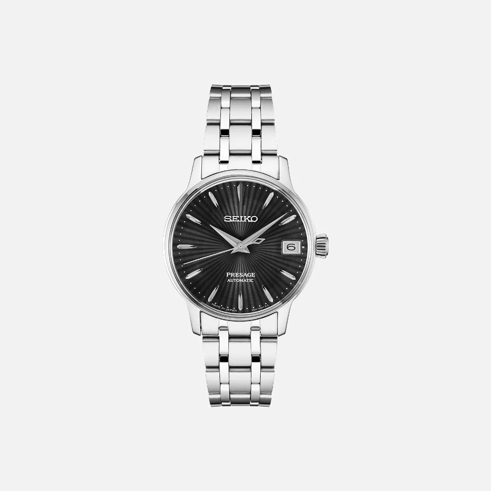 Seiko SRP837 Presage Black Dial Stainless Steel Watch