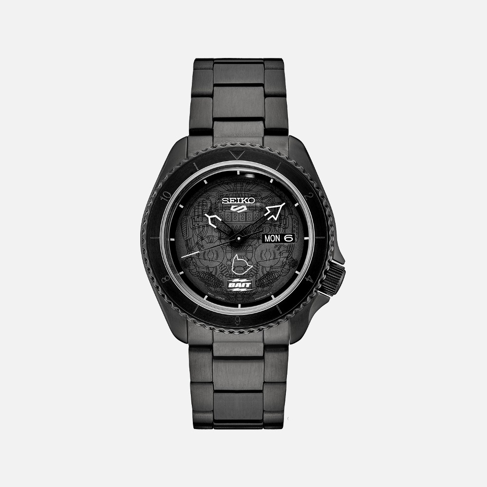 Seiko 5 Sports SRPH45 Black Stainless Steel Watch
