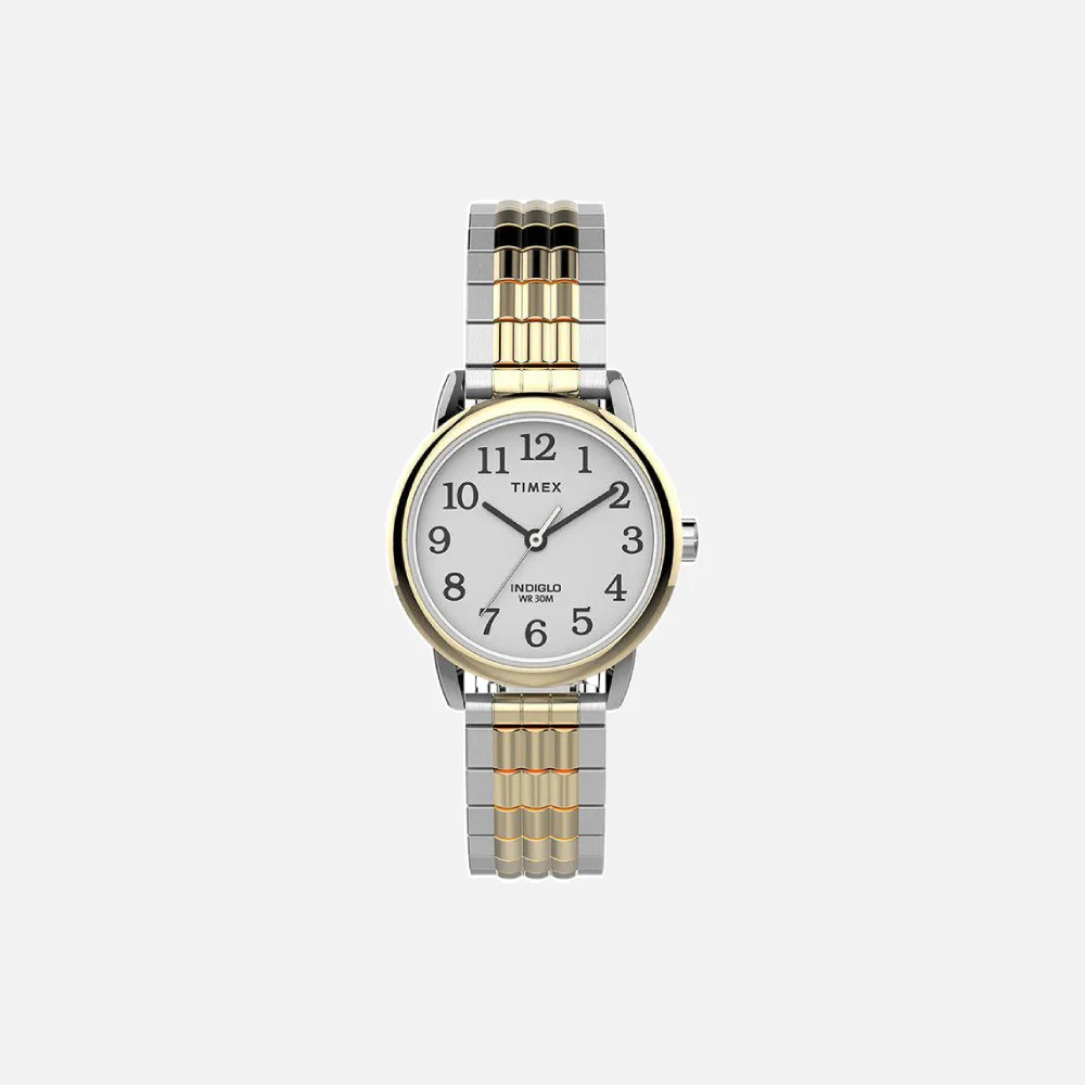 Timex Women's Easy Reader Quartz Perfect Fit Two-tone Stainless Steel Bracelet Watch