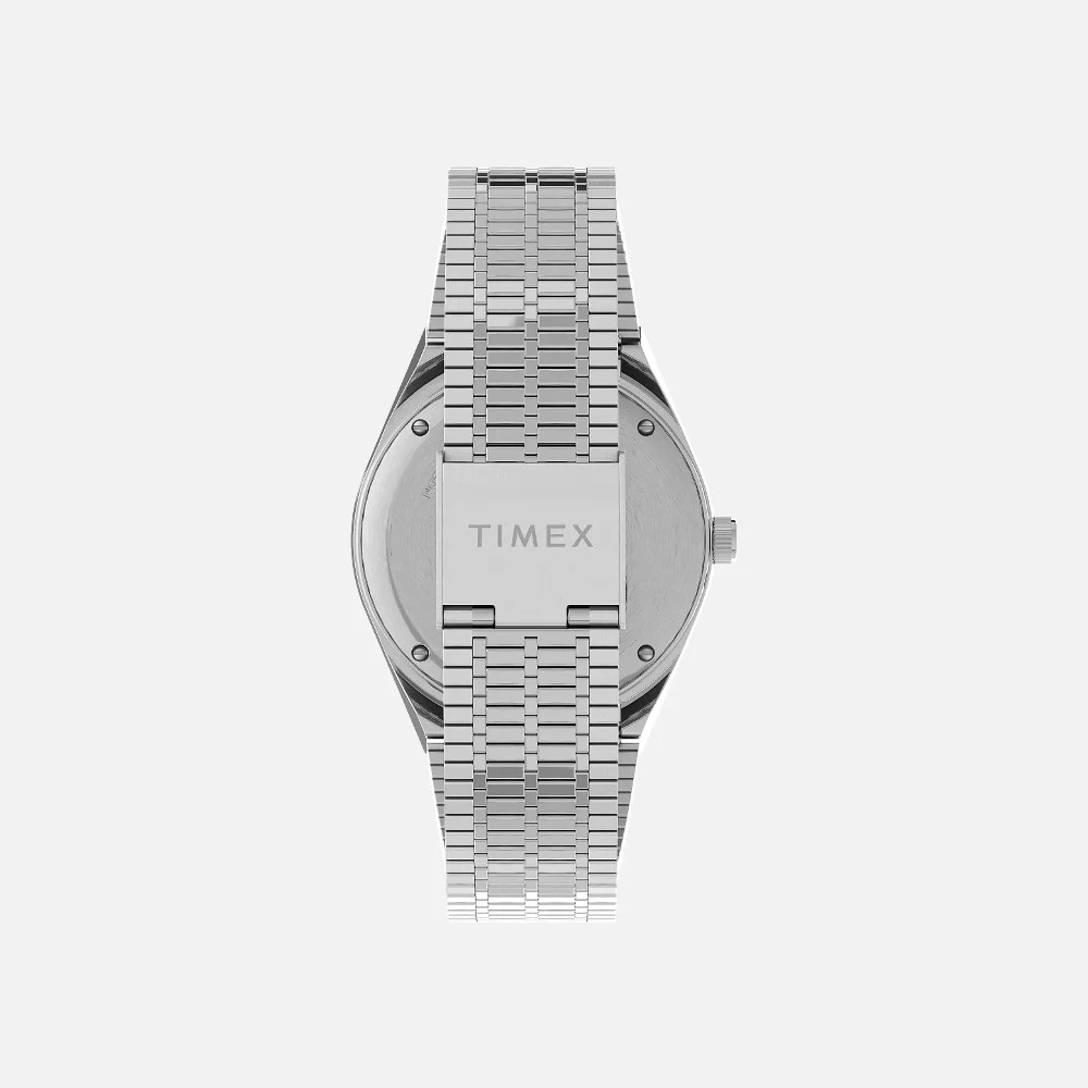Timex Q Reissue Blue Dial and Bezel 38mm Stainless Steel Bracelet Watch