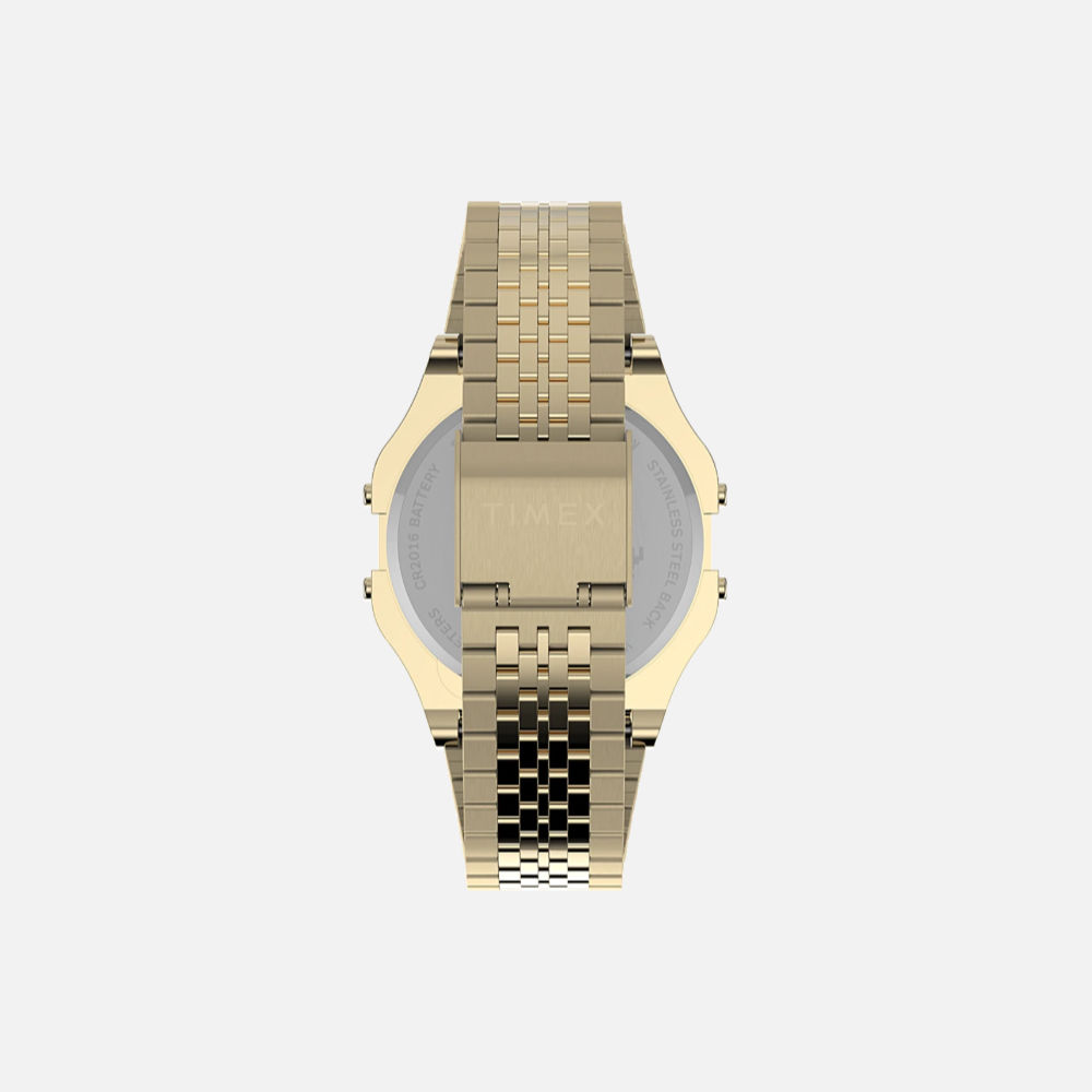 Timex T80 x Space Invaders Gold Tone 34mm Stainless Steel Bracelet Watch