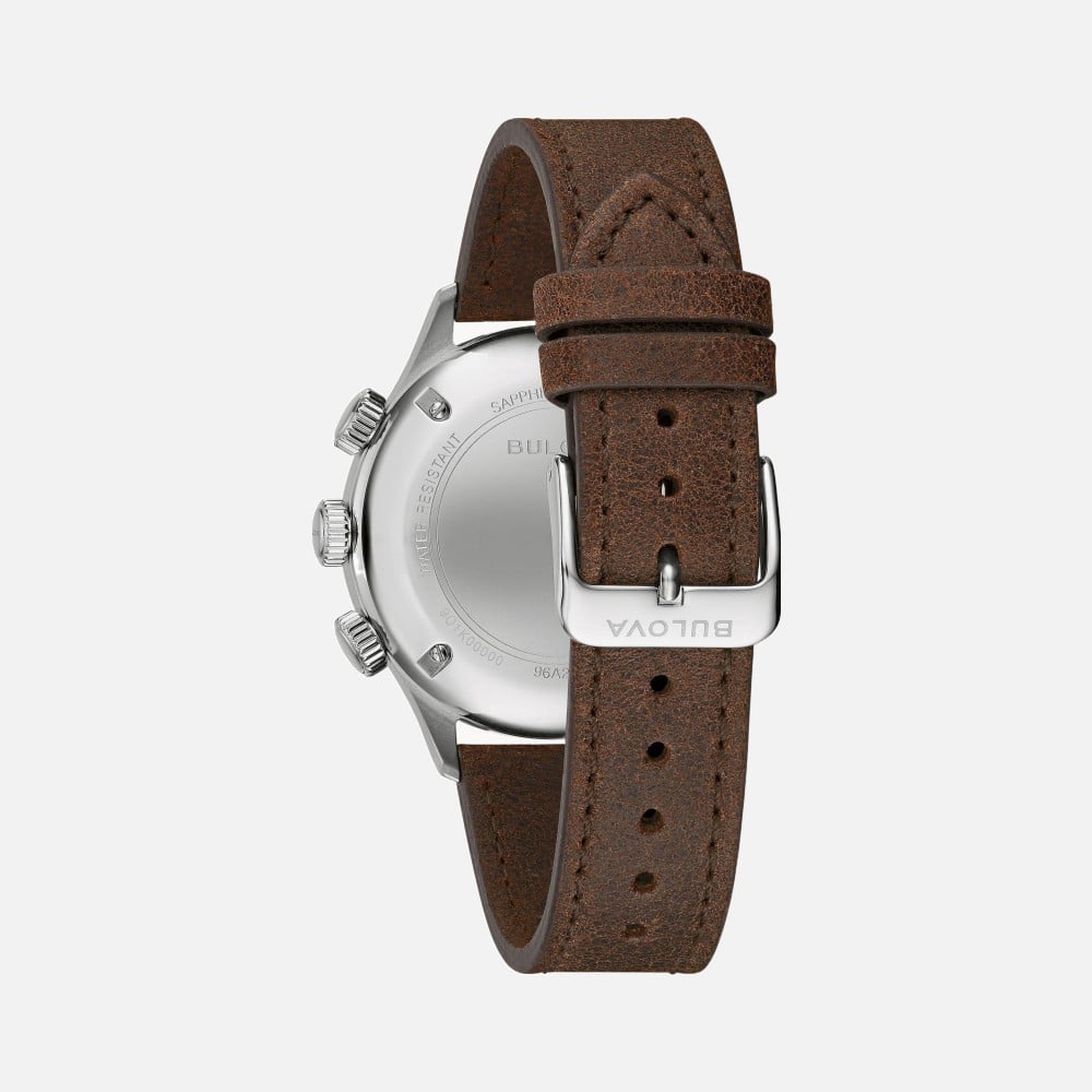 96A245 A-15 Pilot Black Dial on Brown Leather Strap