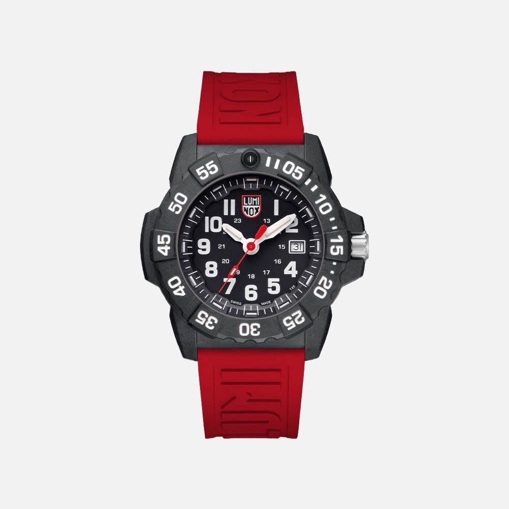 XS.3501.V VOLITION Special Edition Black Case and Dial on Red Rubber Strap