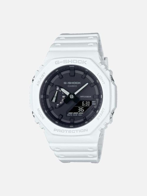 GA2100-7A White Resin Case and Strap with Black Dial