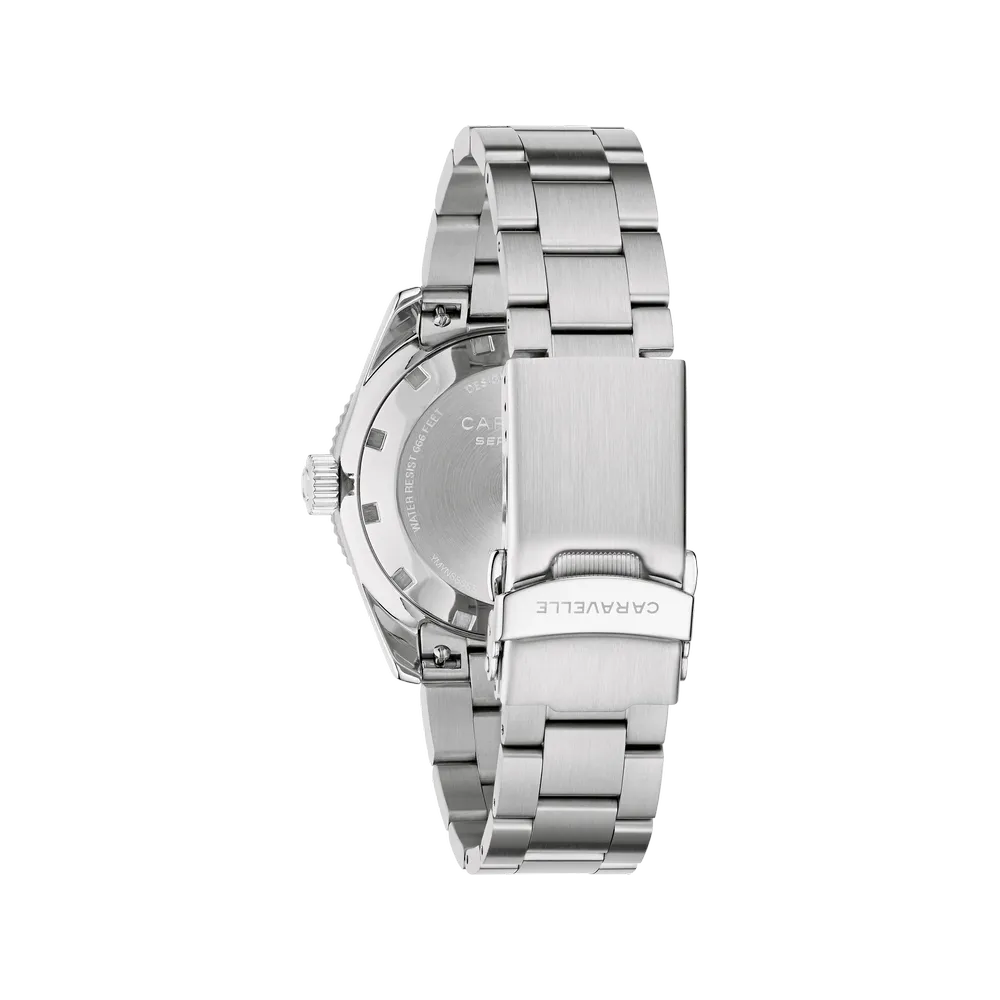 Bulova 43B177 Caravelle Sea Hunter caseback and bracelet view