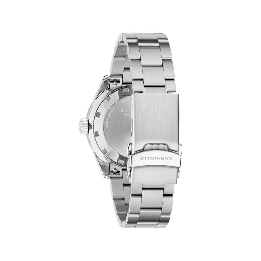 Bulova 43B179 Caravelle Sea Hunter caseback and bracelet view