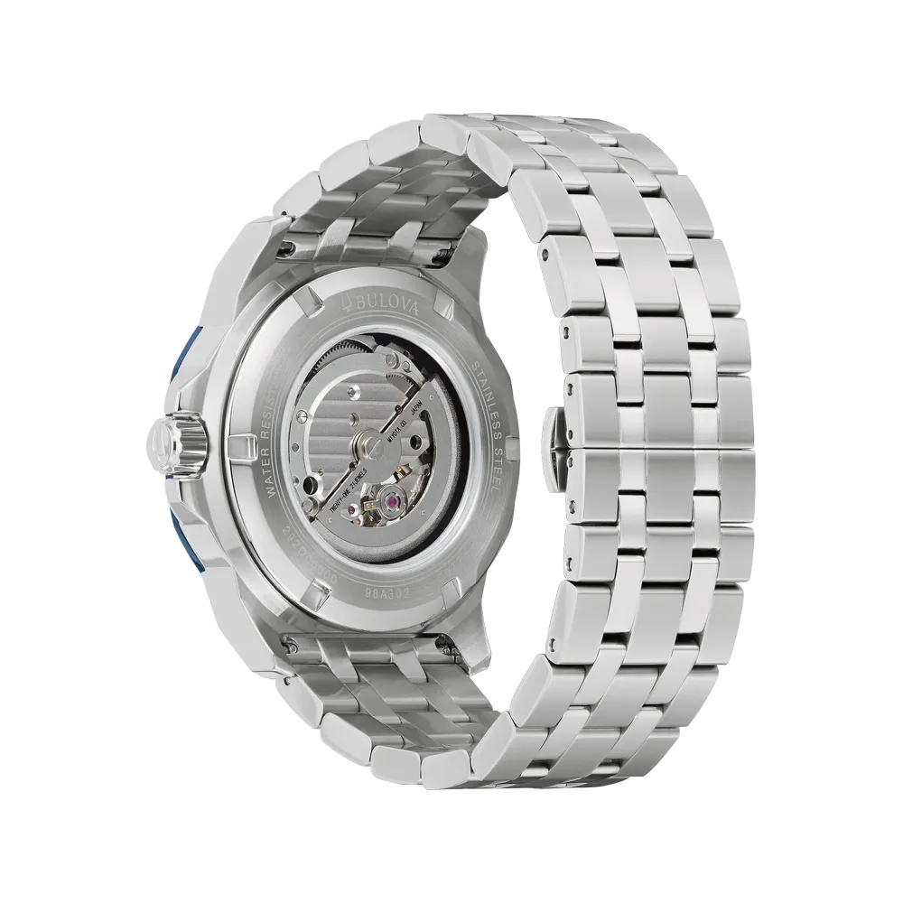 Bulova Marine Star 98A302 exhibition caseback and bracelet