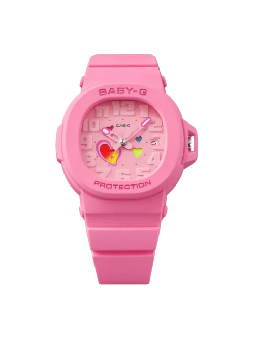 Casio BGA10-4A Baby-G pink resin watch front view