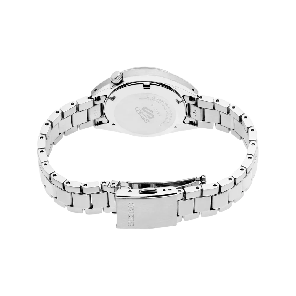 Seiko SRE021 5 Sports SNXS screw case back and bracelet clasp