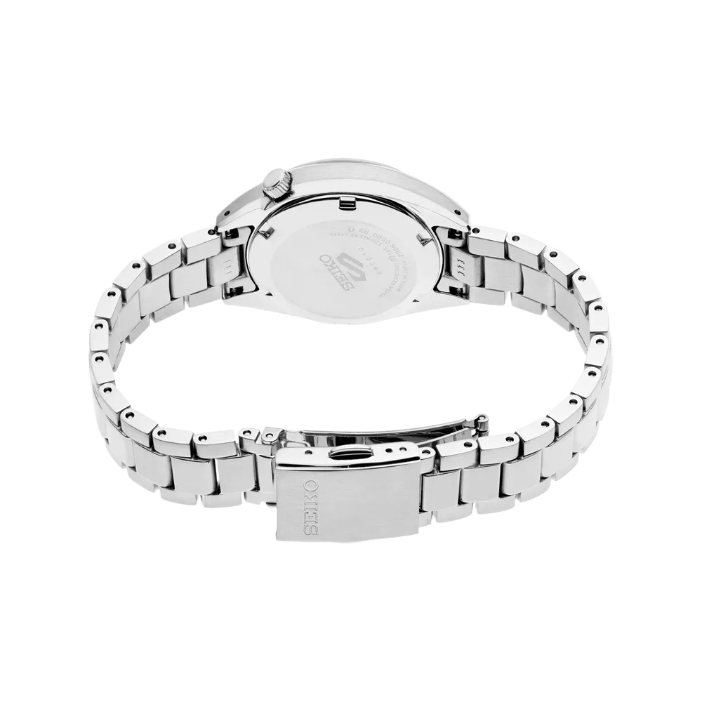 Seiko SRE023 5 Sports SNXS stainless steel bracelet and screw caseback - rear view